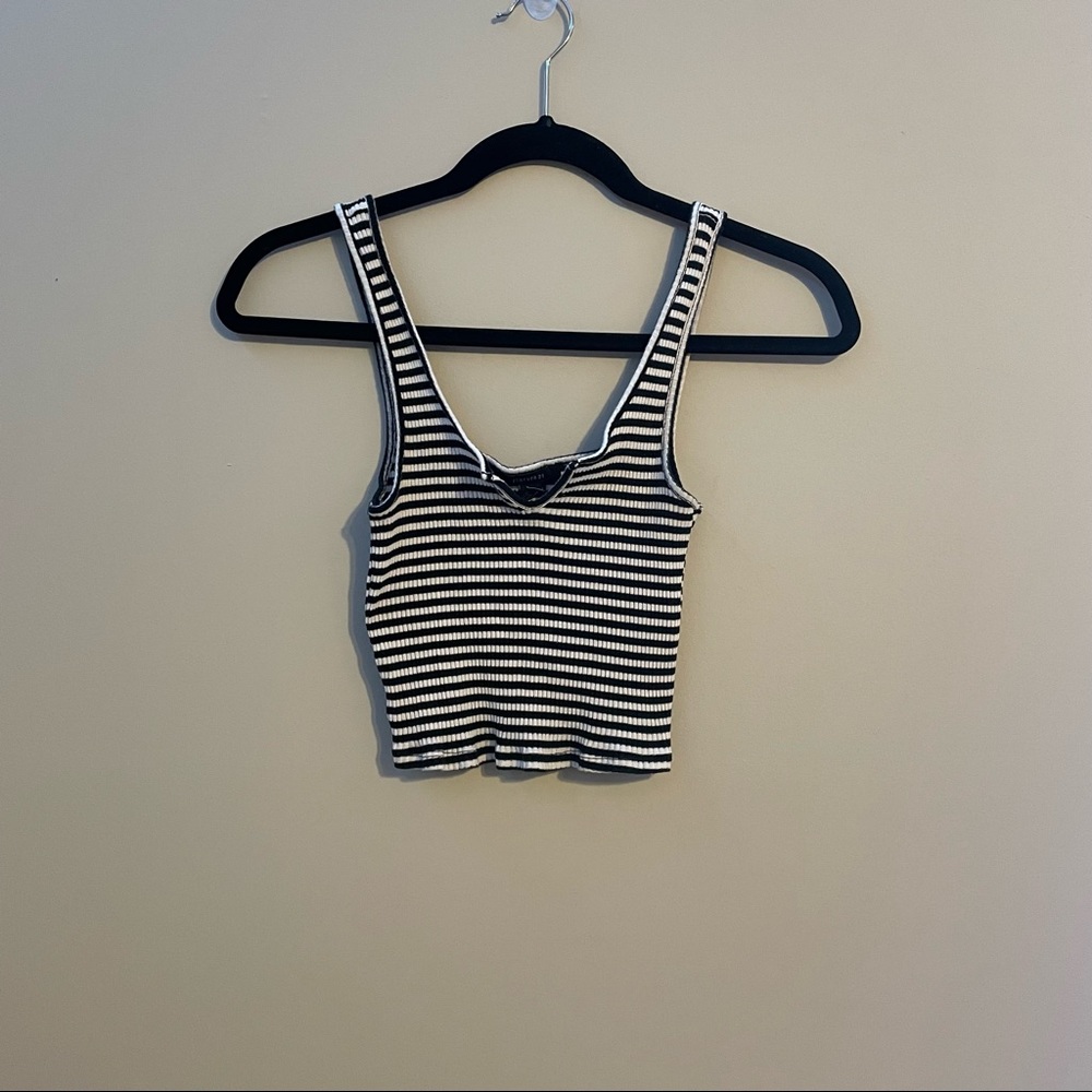 Forever 21 striped ribbed crop top